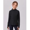 Zaclotre Girls Fleece Jacket with 4 Pockets Long Sleeve Zip Up Warm Athletic Winter Coat Kids Sweatshirt for 5-14 Y(Black)