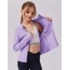 Zaclotre Girls Fleece Jacket with 4 Pockets Long Sleeve Zip Up Warm Athletic Winter Coat Kids Sweatshirt for 5-14 Y(Purple)