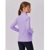 Zaclotre Girls Fleece Jacket with 4 Pockets Long Sleeve Zip Up Warm Athletic Winter Coat Kids Sweatshirt for 5-14 Y(Purple)
