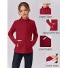 Zaclotre Girls Fleece Jacket with 4 Pockets Long Sleeve Zip Up Warm Athletic Winter Coat Kids Sweatshirt for 5-14 Y(Red)