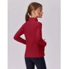 Zaclotre Girls Fleece Jacket with 4 Pockets Long Sleeve Zip Up Warm Athletic Winter Coat Kids Sweatshirt for 5-14 Y(Red)