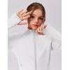 Zaclotre Girls Fleece Jacket with 4 Pockets Long Sleeve Zip Up Warm Athletic Winter Coat Kids Sweatshirt for 5-14 Y(White)