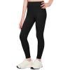 Zaclotre Girls Athletic Leggings Kids High Waisted Activewear Dance Workout Running Yoga Pants(Black)