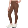 Zaclotre Girls Athletic Leggings Kids High Waisted Activewear Dance Workout Running Yoga Pants(Brown)