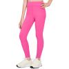 Zaclotre Girls Athletic Leggings Kids High Waisted Activewear Dance Workout Running Yoga Pants(Hot Pink)