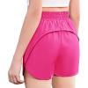 Zaclotre Girls Athletic Shorts with Zipper Pockets 2 in 1 Kid Workout Running Volleyball Soccer Shorts with Liner(Hot Pink)
