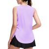 Zaclotre Girls Athletic Tank Tops High-Low Hem Loose Fit Summer Top Kids Sleeveless Sport Shirts 5-14 Years(Lilac)
