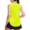 Zaclotre Girls Athletic Tank Tops High-Low Hem Loose Fit Summer Top Kids Sleeveless Sport Shirts 5-14 Years(Neon Green)