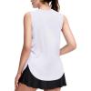 imageZaclotre Girls Athletic Tank Tops HighLow Hem Loose Fit Summer Top Kids Sleeveless Sport Shirts 514 YearsWhite