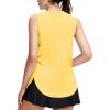 Zaclotre Girls Athletic Tank Tops High-Low Hem Loose Fit Summer Top Kids Sleeveless Sport Shirts 5-14 Years(Yellow)