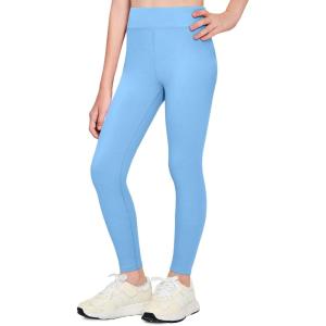 Zaclotre Girls Athletic Leggings Kids High Waisted Activewear Dance Workout Running Yoga Pants(Blue)