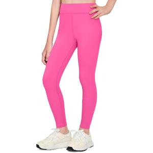 Zaclotre Girls Athletic Leggings Kids High Waisted Activewear Dance Workout Running Yoga Pants(Hot Pink)