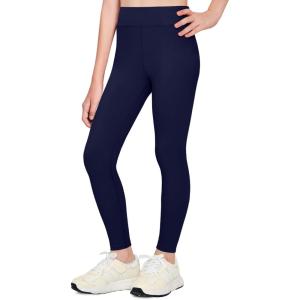 Zaclotre Girls Athletic Leggings Kids High Waisted Activewear Dance Workout Running Yoga Pants(Navy Blue)