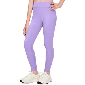 Zaclotre Girls Athletic Leggings Kids High Waisted Activewear Dance Workout Running Yoga Pants(Purple)