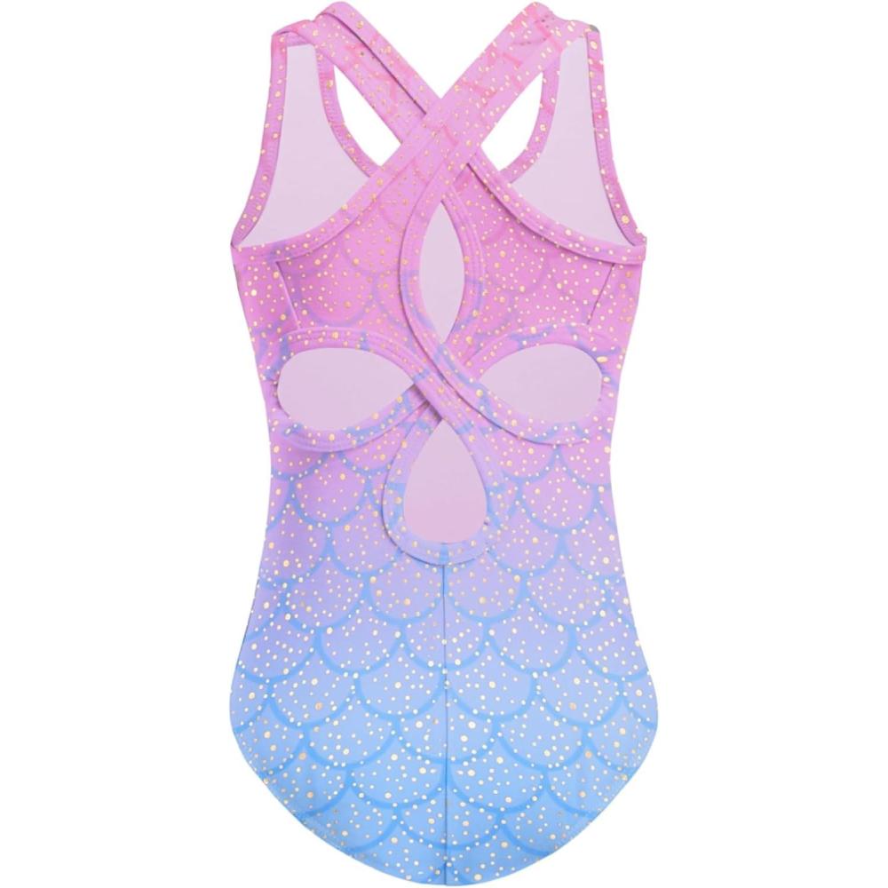 imageZaclotre Ballet Leotards for Girls Hollow Back Sleeveless Dance Outfits Gymnastics Leotard Tank BodysuitMermaid