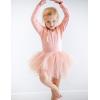 Zaclotre Girls Ballet Leotards 4-Layers Tiered Long Sleeve Dance Tutu Dresses Party Costumes for Ballerina(Ballet Pink)