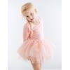 Zaclotre Girls Ballet Leotards 4-Layers Tiered Long Sleeve Dance Tutu Dresses Party Costumes for Ballerina(Ballet Pink)