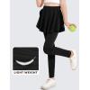 Zaclotre Girls Leggings with Pocket High Waisted Stretchy Tennis Golf Athletic Flowy Skirted Legging for Kid