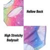 Zaclotre Kid Girls Gymnastic Leotard Sparkly Diamond Color Gradient Ballet Dance One Piece Outfit(Rainbow)