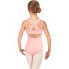 Zaclotre Ballet Leotard for Girls Crisscross Straps Gymnastic Outfits Hollow Back Dance Leotards(Pink)