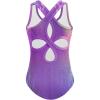Zaclotre Ballet Leotards for Girls Hollow Back Sleeveless Dance Outfits Gymnastics Leotard Tank Bodysuit(Sparkly Purple)