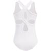 Zaclotre Ballet Leotards for Girls Hollow Back Sleeveless Dance Outfits Gymnastics Leotard Tank Bodysuit(White)