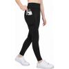 Zaclotre Girls Athletic Leggings with 4 Pockets High Waist Tights Kids Workout Yoga Pants for Running Dance(Black)