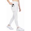 Zaclotre Girls Athletic Leggings with 4 Pockets High Waist Tights Kids Workout Yoga Pants for Running Dance(White)