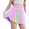 Zaclotre Girls Butterfly Shorts with Pockets 2 in 1 Flowy Running Shorts Kids Athletic Skorts for Tennis Cheer Dance(Rainbow)
