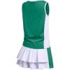 Zaclotre Girls Tennis Golf Dress Outfit Sleeveless Tank Top and Skorts Sets Sport Skirt with Shorts(Dark Green)
