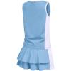 Zaclotre Girls Tennis Golf Dress Outfit Sleeveless Tank Top and Skorts Sets Sport Skirt with Shorts(Light Blue)