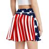 Zaclotre Girls Tennis Skirt with Shorts Pleated Back Kids Golf Skort Workout Running Sports Athletic Skirt with Pockets(Star Stripe)
