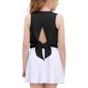 Zaclotre Kid Girls Athletic Tank Tops Open Tie Back Sleeveless Workout Running Tennis Sports Shirts 5-14Years(Black)