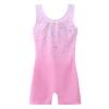 Zaclotre Kid Girls Gymnastic Leotard Sparkly Shiny Diamond Ballet Dance One Piece Outfit(Shiny Pink)