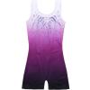 Zaclotre Kid Girls Gymnastic Leotard Sparkly Shiny Diamond Ballet Dance One Piece Outfit(Shiny Purple)