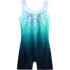 Zaclotre Kid Girls Gymnastic Leotard Sparkly Shiny Diamond Ballet Dance One Piece Outfit(Shiny Teal)