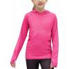 Zaclotre Kids UPF 50+ Sun Shirt Girls Quick Dry Sun Protection Clothing Athletic Hoodie with Thumbholes(Fuchsia)