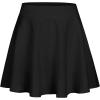 Zaclotre Skorts Skirts for Girls Elastic High Waisted Tennis Skirt with 2 Pockets Athletic Golf Workout Sports Shorts(Black)