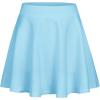 Zaclotre Skorts Skirts for Girls Elastic High Waisted Tennis Skirt with 2 Pockets Athletic Golf Workout Sports Shorts(Clear Blue)