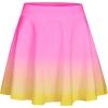 Zaclotre Skorts Skirts for Girls Elastic High Waisted Tennis Skirt with 2 Pockets Athletic Golf Workout Sports Shorts(Gradient Pink Yellow)