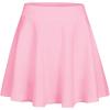 Zaclotre Skorts Skirts for Girls Elastic High Waisted Tennis Skirt with 2 Pockets Athletic Golf Workout Sports Shorts(Light Pink)
