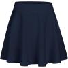 Zaclotre Skorts Skirts for Girls Elastic High Waisted Tennis Skirt with 2 Pockets Athletic Golf Workout Sports Shorts(Navy Blue)