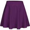 Zaclotre Skorts Skirts for Girls Elastic High Waisted Tennis Skirt with 2 Pockets Athletic Golf Workout Sports Shorts(Purple)