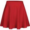 Zaclotre Skorts Skirts for Girls Elastic High Waisted Tennis Skirt with 2 Pockets Athletic Golf Workout Sports Shorts(Red)