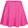 Zaclotre Skorts Skirts for Girls Elastic High Waisted Tennis Skirt with 2 Pockets Athletic Golf Workout Sports Shorts(Rose Red)