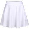 Zaclotre Skorts Skirts for Girls Elastic High Waisted Tennis Skirt with 2 Pockets Athletic Golf Workout Sports Shorts(White)