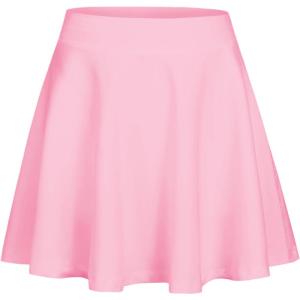 Zaclotre Skorts Skirts for Girls Elastic High Waisted Tennis Skirt with 2 Pockets Athletic Golf Workout Sports Shorts(Light Pink)