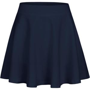 Zaclotre Skorts Skirts for Girls Elastic High Waisted Tennis Skirt with 2 Pockets Athletic Golf Workout Sports Shorts(Navy Blue)