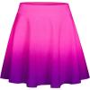 Zaclotre Skorts Skirts for Girls Elastic High Waisted Tennis Skirt with 2 Pockets Athletic Golf Workout Sports Shorts(Gradient Pink Purple)