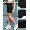 Zaclotre Girls Bike Shorts with Pockets Kids 5″ High Waisted Yoga Workout Athletic Running Volleyball Spandex Shorts(Black)